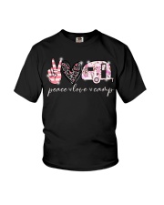Peace Love Camp Youth T-Shirt tile