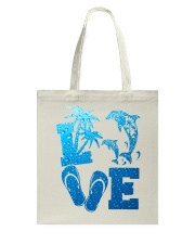 Dolphin Blue Rain 2 Sides Tote Bag tile
