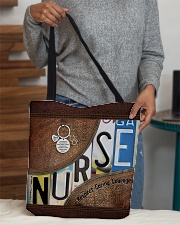 Nurse respect caring courage All-over Tote aos-all-over-tote-lifestyle-front-10