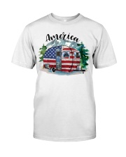 Camping America Flag Classic T-Shirt front