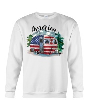 Camping America Flag Crewneck Sweatshirt tile