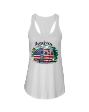Camping America Flag Ladies Flowy Tank tile