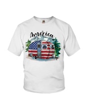 Camping America Flag Youth T-Shirt tile
