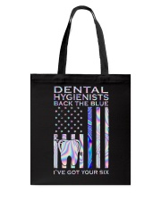 Dental hygienists Back The Blue 2 Sides Tote Bag tile