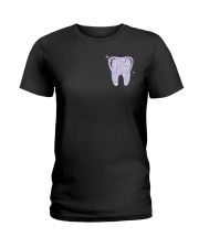 Dental hygienists Back The Blue 2 Sides Ladies T-Shirt tile