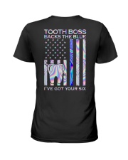 Tooth Boss Backs The Blue Ladies T-Shirt tile