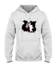 Bigfoot and American Flag 3 Hooded Sweatshirt tile