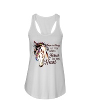 Horse Riding In My Ladies Flowy Tank tile
