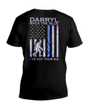 Darryl Back The Blue Back 2 Side V-Neck T-Shirt tile