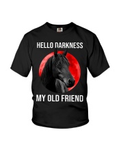 Horse Hello Darkness My Old Friend Youth T-Shirt tile
