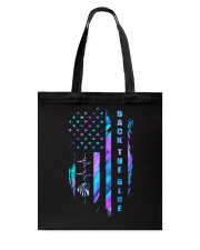 Back the blue 2 side Tote Bag tile