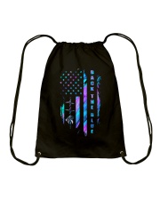 Back the blue 2 side Drawstring Bag tile