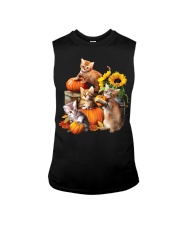 Cat Sunflower Pumpkin Sleeveless Tee tile