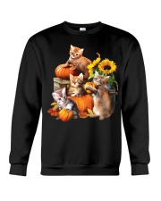 Cat Sunflower Pumpkin Crewneck Sweatshirt tile