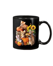 Cat Sunflower Pumpkin Mug tile
