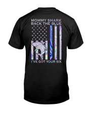 Mommy Shark Back The Blue 2 Sides Classic T-Shirt tile