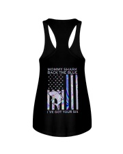 Mommy Shark Back The Blue 2 Sides Ladies Flowy Tank tile
