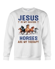 Jesus Is My Savior Horses Crewneck Sweatshirt tile