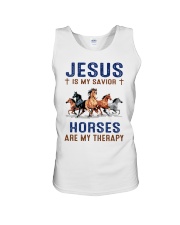 Jesus Is My Savior Horses Unisex Tank tile