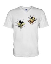 Turtles Crack V-Neck T-Shirt tile