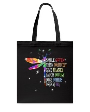 Smile often think Tote Bag tile