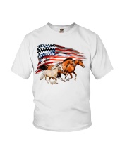 Horse Flag American Youth T-Shirt tile