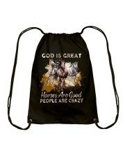God Is Great Horses Drawstring Bag tile