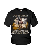 God Is Great Horses Youth T-Shirt tile