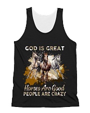 God Is Great Horses All-Over Unisex Tank tile