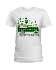 Luckiest Teacher Ever St Patrick's Day Ladies T-Shirt tile