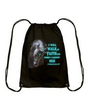 Horse I Will Wark By Faith Drawstring Bag tile