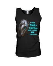 Horse I Will Wark By Faith Unisex Tank tile