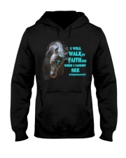 Horse I Will Wark By Faith Hooded Sweatshirt tile