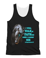 Horse I Will Wark By Faith All-Over Unisex Tank tile