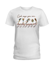 scuba god says you are Ladies T-Shirt tile
