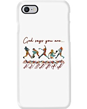 God Says You Are Softball Phone Case tile