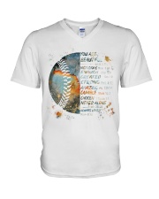 Baseball You Are Beautiful V-Neck T-Shirt tile