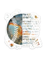 Baseball You Are Beautiful Sticker tile