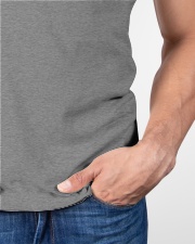 Peace Love Flamingo Premium Fit Mens Tee garment-premium-fit-men-tee-detail-front-hip-01