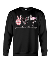 Peace Love Flamingo Crewneck Sweatshirt tile