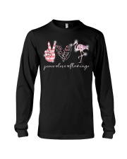 Peace Love Flamingo Long Sleeve Tee tile