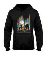 And into the darkness we go Hooded Sweatshirt tile