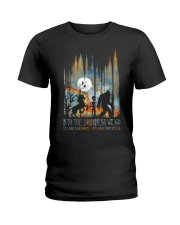 And into the darkness we go Ladies T-Shirt tile