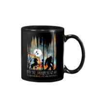 And into the darkness we go Mug tile