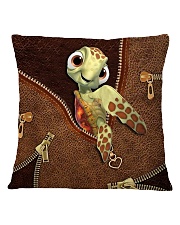 Turtle Leather Square Pillowcase tile