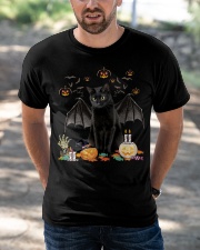 Black Cat Halloween Classic T-Shirt apparel-classic-tshirt-lifestyle-front-50