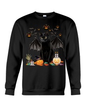 Black Cat Halloween Crewneck Sweatshirt tile