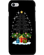Black Cat Tree Christmas Phone Case tile