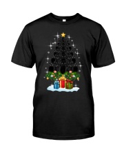 Black Cat Tree Christmas Classic T-Shirt front
