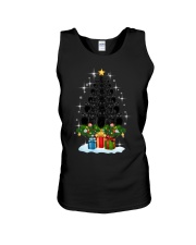 Black Cat Tree Christmas Unisex Tank tile